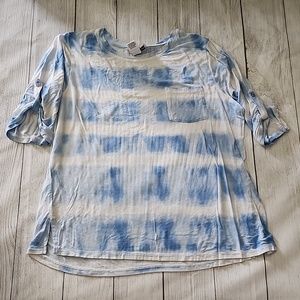 Cathy Daniels Blue Tie Dye Blouse